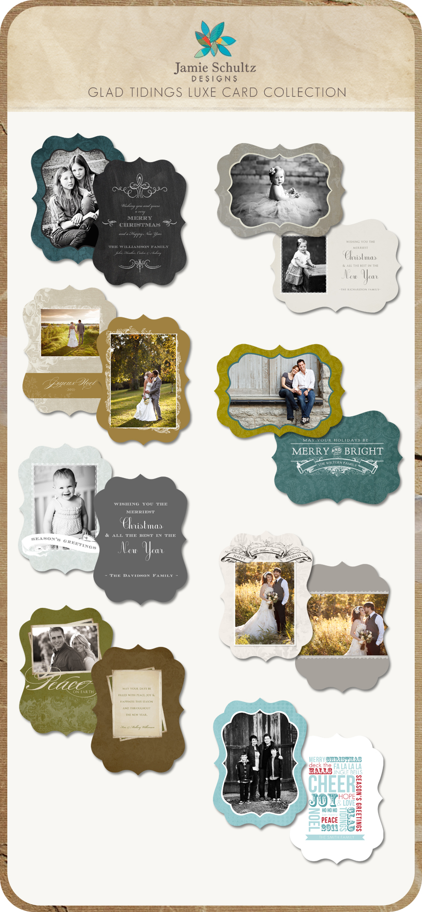 holiday card templates for professional photographer