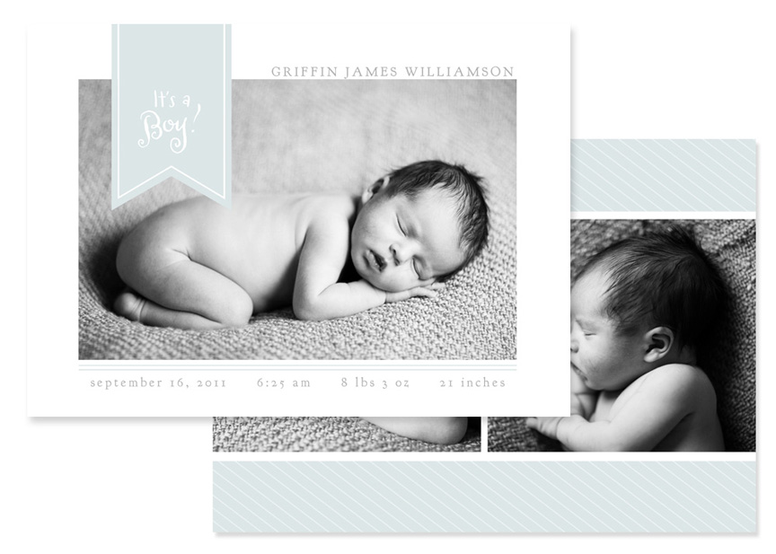 boy birth announcement template