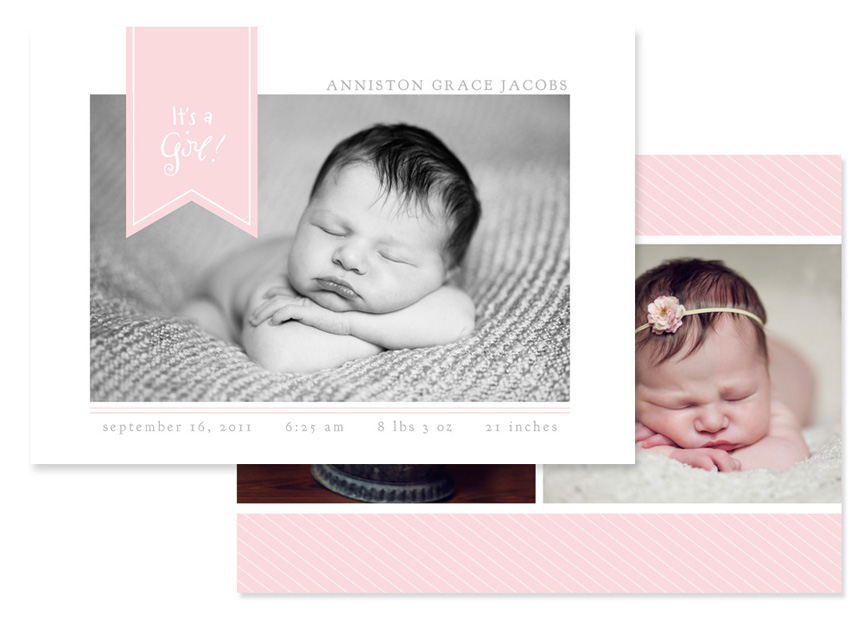 girl birth announcement template