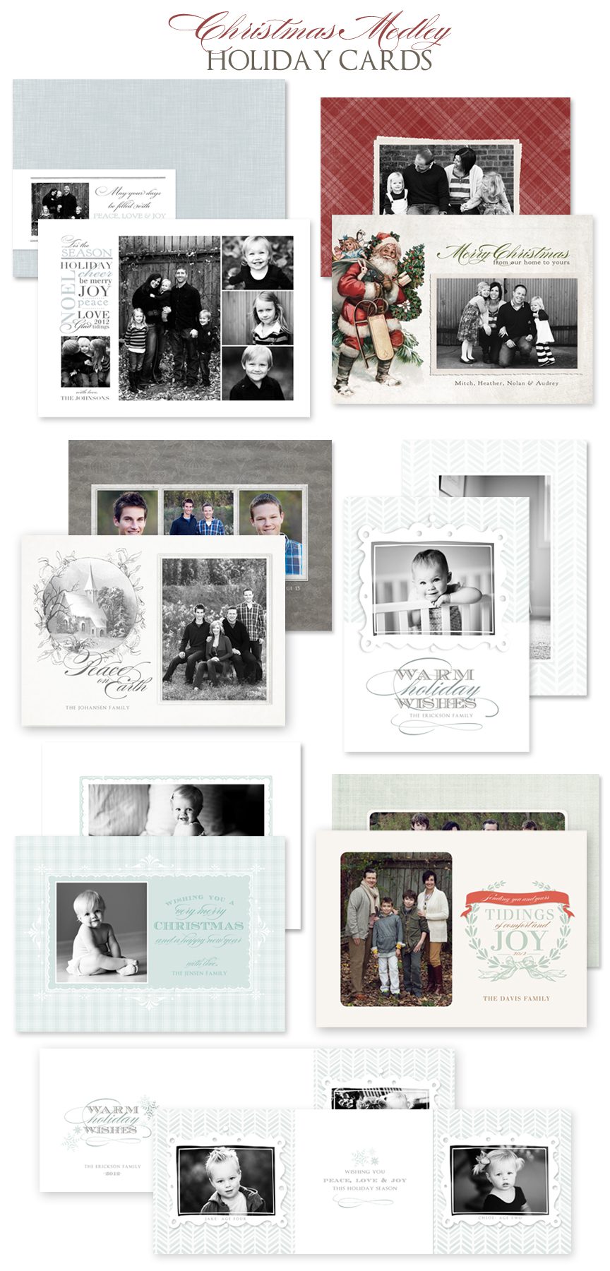 Christmas Card Templates by Jamie Schultz Designs