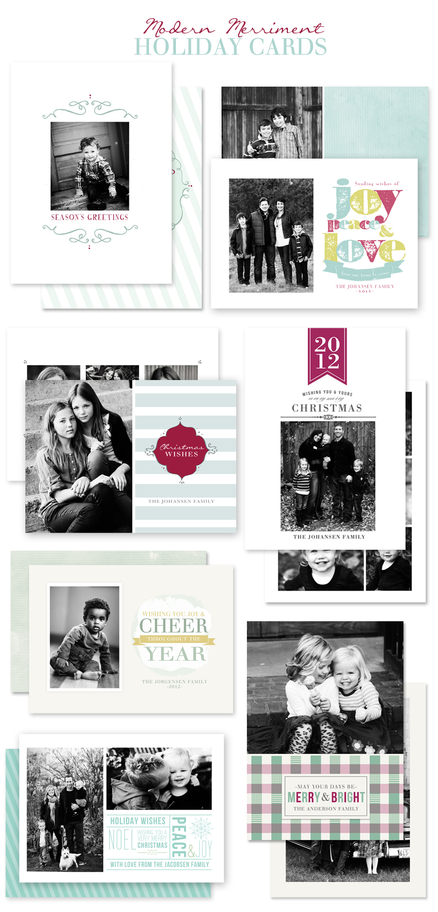 Christmas Card Templates by Jamie Schultz Designs