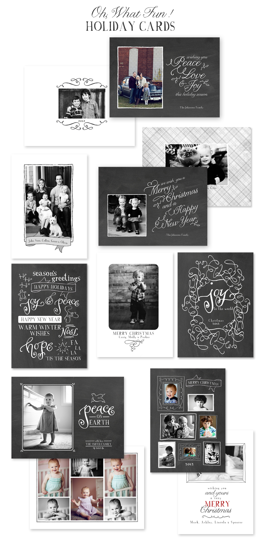 Oh What Fun! Christmas Card Templates by Jamie Schultz Designs
