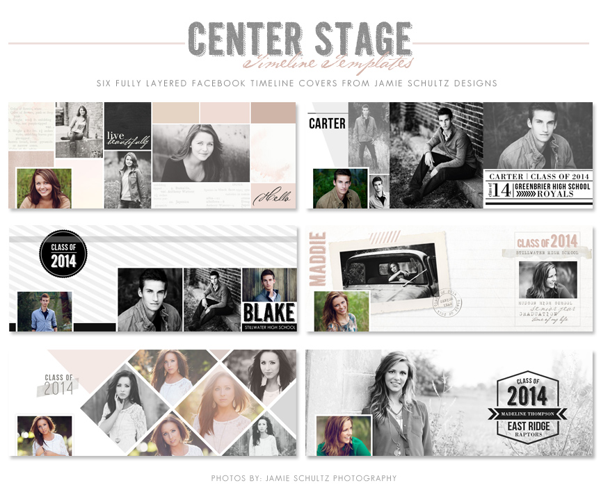 Center Stage Timeline Templates by Jamie Schultz Designs