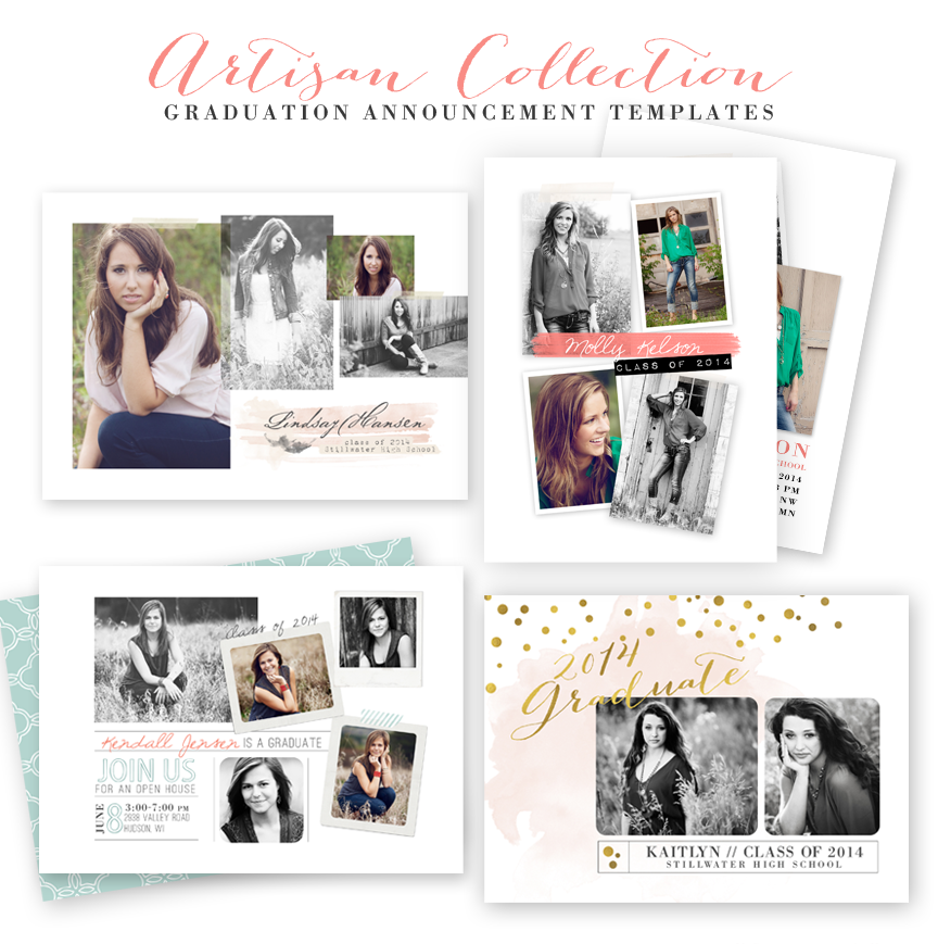 Artisan Grad Card Templates by Jamie Schultz Designs